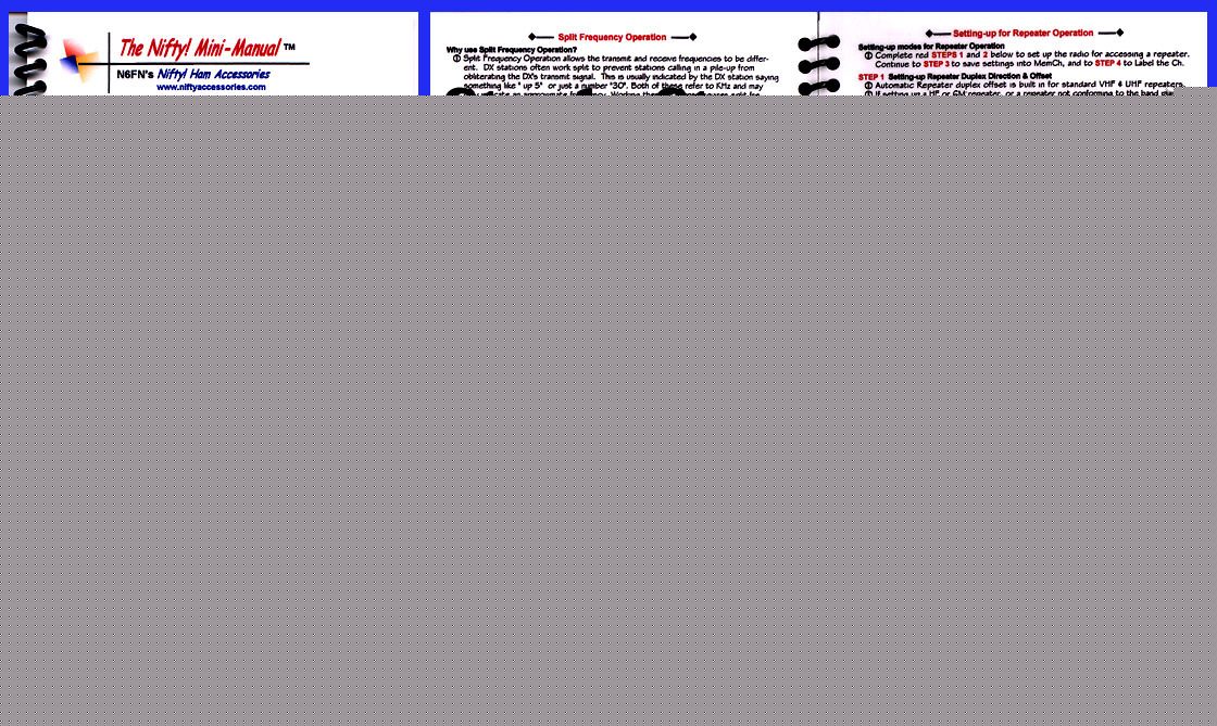 Yaesu ft-817 & ft-817ND quick reference guide, FT817