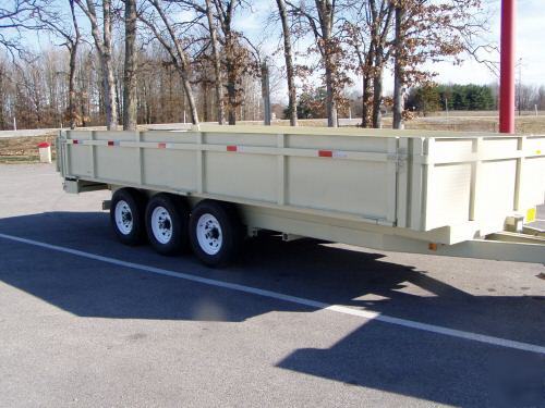 2010 8 x 20 x 2 bumper dump trailer drop sides 21 k 