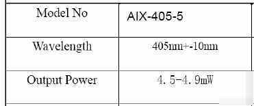 405NM 5MW blue laser module 3.2V to with adj. lens