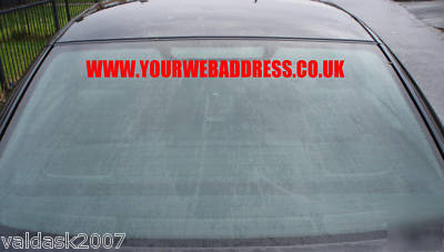  2 x personalised web domain sticker decal 600MM wide 