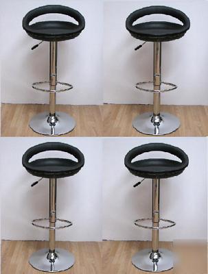 4 x black gas lift kitchen bar stool pepper - bargain 