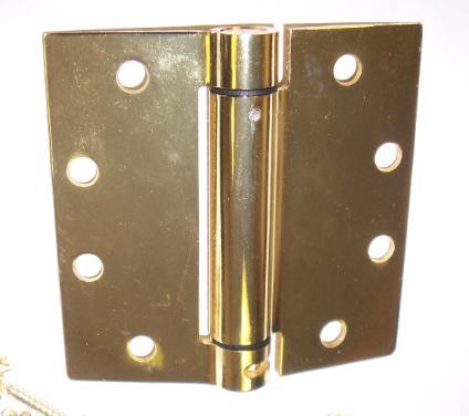 48 - 4-1/2 x 4-1/2 brass door closer spring hinges 