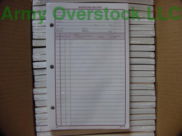 5 packs dayrunner marketing record refills day runner