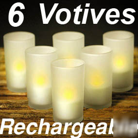 6 rechargeable led votive restaurant candle t lights nw