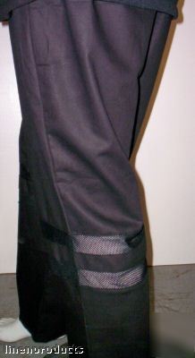 Chef pants trousers cool max vented jet black baggy xs
