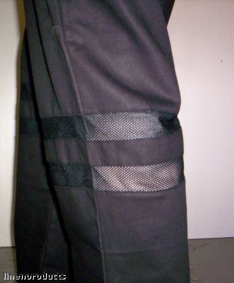 Chef pants trousers cool max vented jet black baggy xs