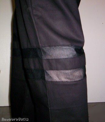 Chef pants trousers cool max vented jet black baggy xs