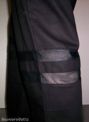 Chef pants trousers cool max vented jet black baggy xs