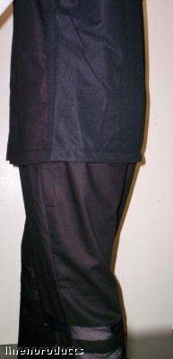 Chef pants trousers cool max vented jet black baggy xs
