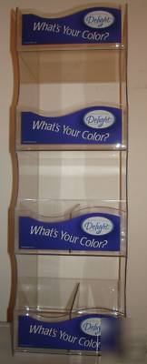 Clear plastic rack display case 4 shelf coffee creamer