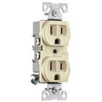 Cooper wiring commercial duplex outlet, almond BR15A