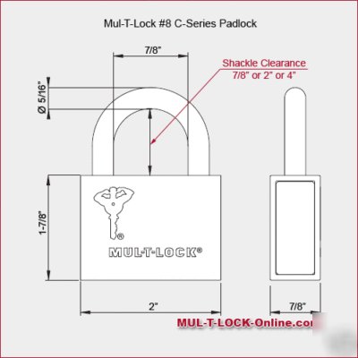 Mul-t-lock indoor/ outdoor padlock 5/16