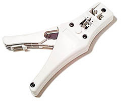 New crimp tool for flat & round stranded modular plugs