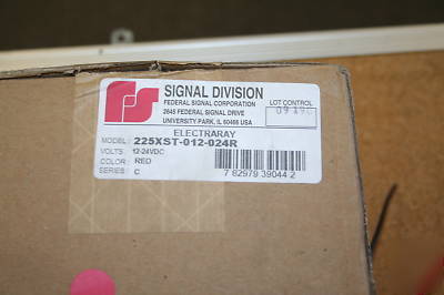 New federal signal strobe warning light - red - 