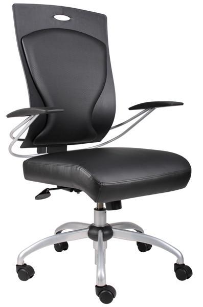 New leather + exoskeleton ergonomic office desk chairs