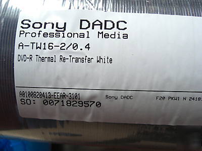 Nib sony dadc 16X pro media dvd-r disc a-TW16-2/4 X400 b 