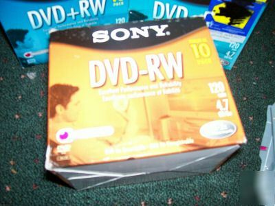 Sony media dvd+ rw 10-pack w/jewel cases
