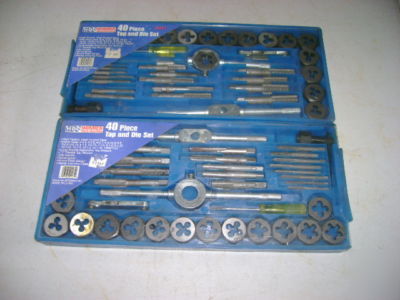 Tap & die set 40 piece standard 40 piece metric