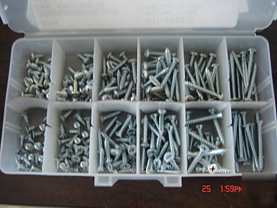 190 pc # 10 phil pan /flat hd s/m/s zinc kit-3040-z