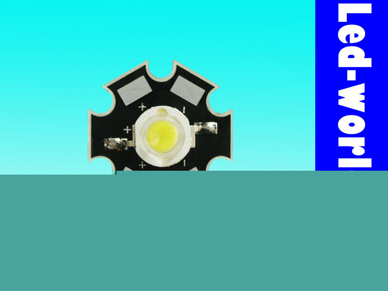 20PCS 1W white high power star led lamp light 80-90LM