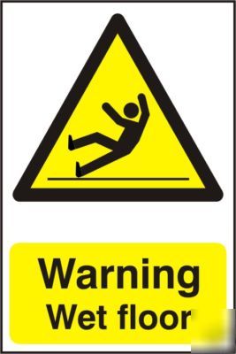 Health & safety sign warning wet floor 200 x 300MM pvc