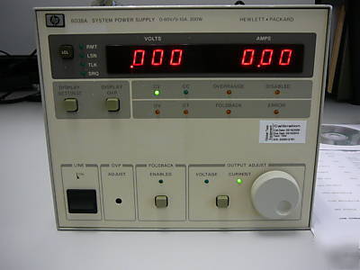 Hp 6038A autoranging dc power supply, 60V, 10A, 200W