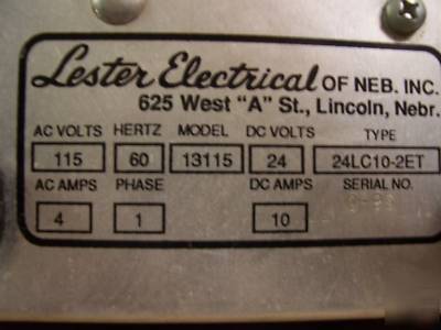Lestronic 24V bat charger model 13115 