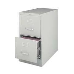 Lorell 2DRAWER vertical file w lock 15X25X2838 light g