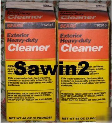 New 2 sears exterior heavy duty cleaner ** *concrete