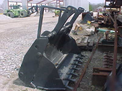 New holland backhoe loader clam bucket