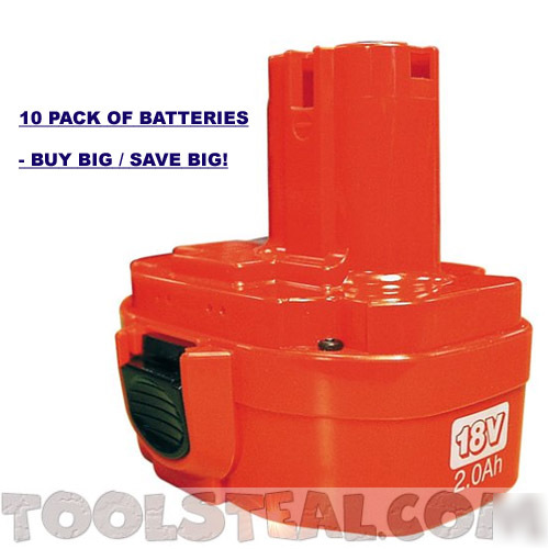 New makita 1822 bulk 10-pack of 18V ni-mh batteries - 