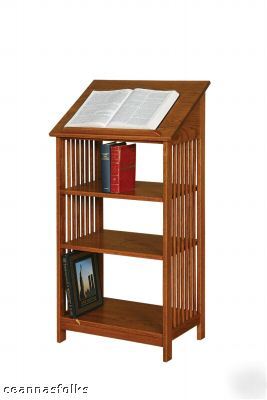New podium dictionary stand lecturn mission oak 