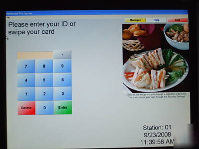 New pos system complete 1 terminal w/msr & software 
