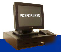 New pos system complete 1 terminal w/msr & software 