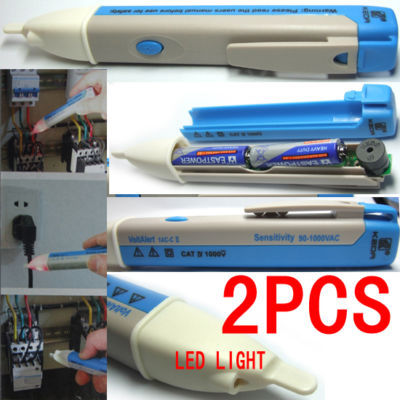 Non contact 90-1000 ac voltage detector test testers 2P