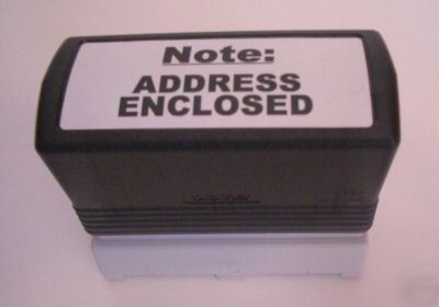 Note: address enclosed pre-inked stamp for shipping