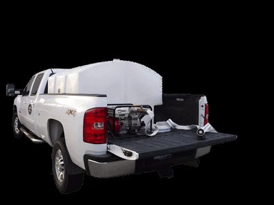 Truck mount spray system, hose reel, 500 g tank, pump