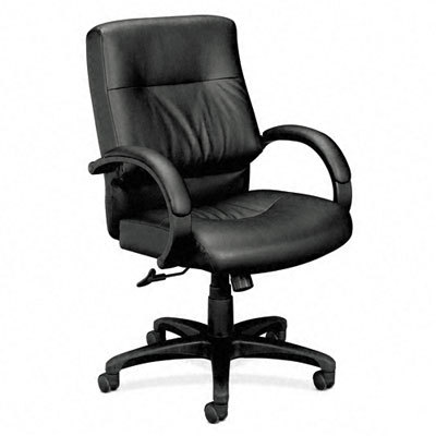 VL690 sers managerial mid leather chair black leather