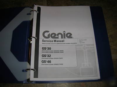 Genie gs 20 32 46 electric scissor lift service manual