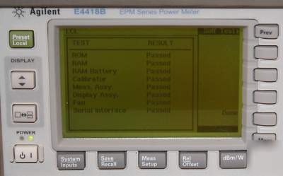 Hp/agilent pwr meter E4418B / 8482A opt 001 no 