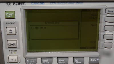 Hp/agilent pwr meter E4418B / 8482A opt 001 no 