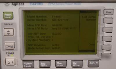 Hp/agilent pwr meter E4418B / 8482A opt 001 no 