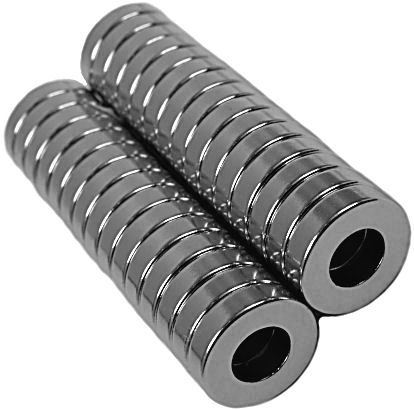 30 neodymium magnets 1/2 x 1/4 x 1/8 inch ring N48 