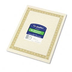 Parchment paper certificates 8-1/2 x 11 natural diplo
