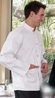 Server coat, white, single-breasted, irr, size: xs