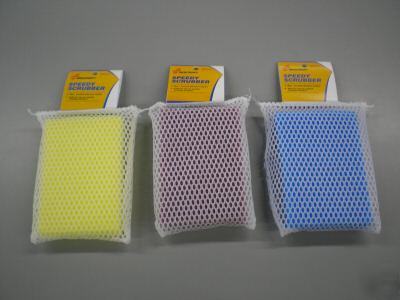 Speedy scrubbers, box of 24, mesh with sponge