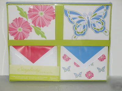 Stationary notecards set simplicity 40 cards & envelope