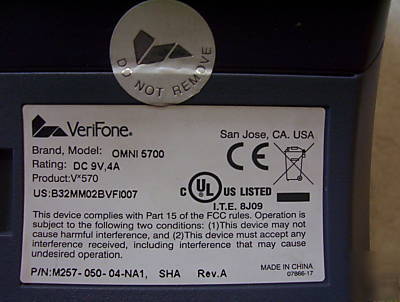 New 12 meg verifone VX570 dial modem pos *pci approved 