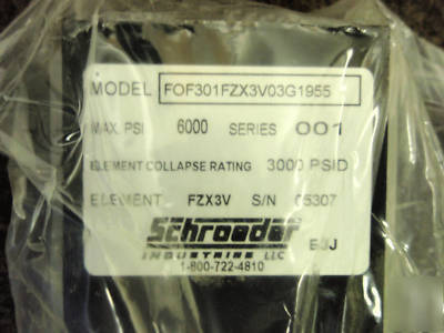New schroeder torque filter max. psi 6000 brand 