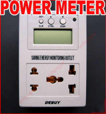 New u brand watt power usage voltage meter monitor ac